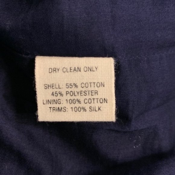 Floreat Anthropologie Sunless Skies Blue Black Floral Embroidered Bow Dress Sz2P - Picture 7 of 7